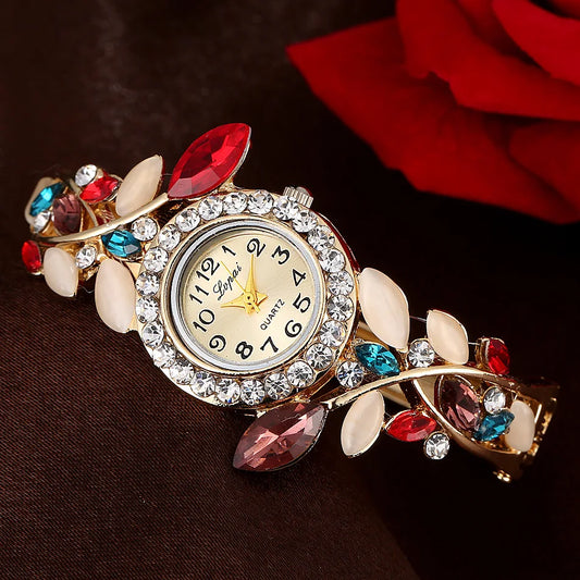 Luxury Top Brand Watch For Women Fashion Rhinestone Bracelet Dress Elegant Wrist Watches Steel Female Clock Hot reloj mujer Gift