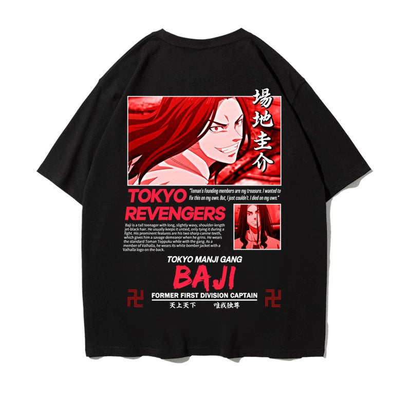 Tokyo Avengers off-Shoulder Cotton Half Sleeve Cartoon