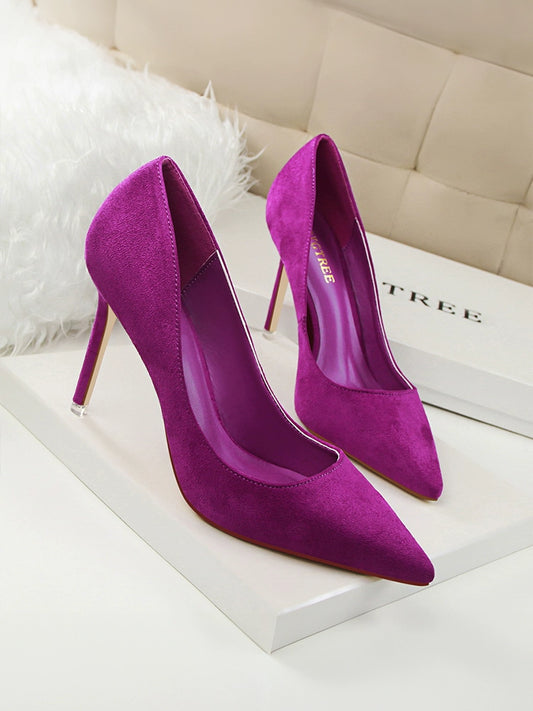 Internet Celebrity 41-43 Ins Bed Purple High Heels