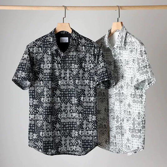 Pattern Co-Branded Short Sleeve Wave Unique Style Paisley