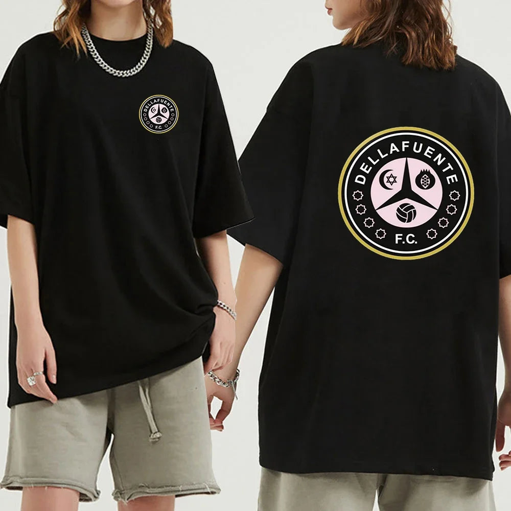 Dellafuente FC Cartoon T Shirt Manga Cotton T-shirt Summer Short sleeve Sweatshirts Harajuku Fashion Clothes Unisex Sudaderas