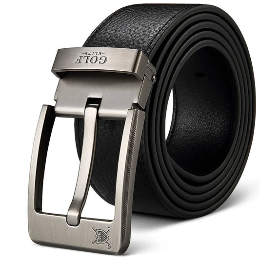 GOLF Belt Men's Genuine Leather Business Needle Buckle Pure Cowhide Men's Pants Belt Youth Belt Middle Youth Belt