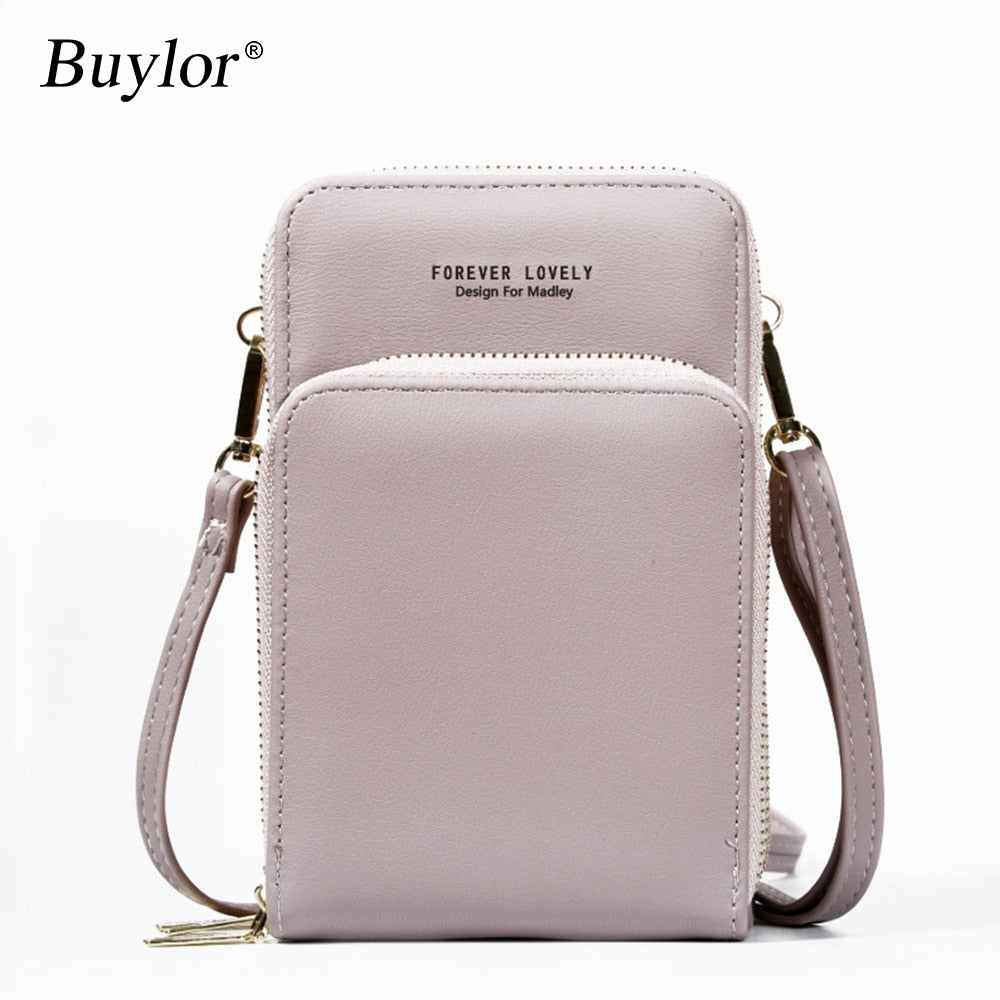 Buylor Crossbody CellPhone Bag Mini Summer Shoulder Bag Card Holder PU Leather Wallet  Small Phone Pouch Women Messenger Bag