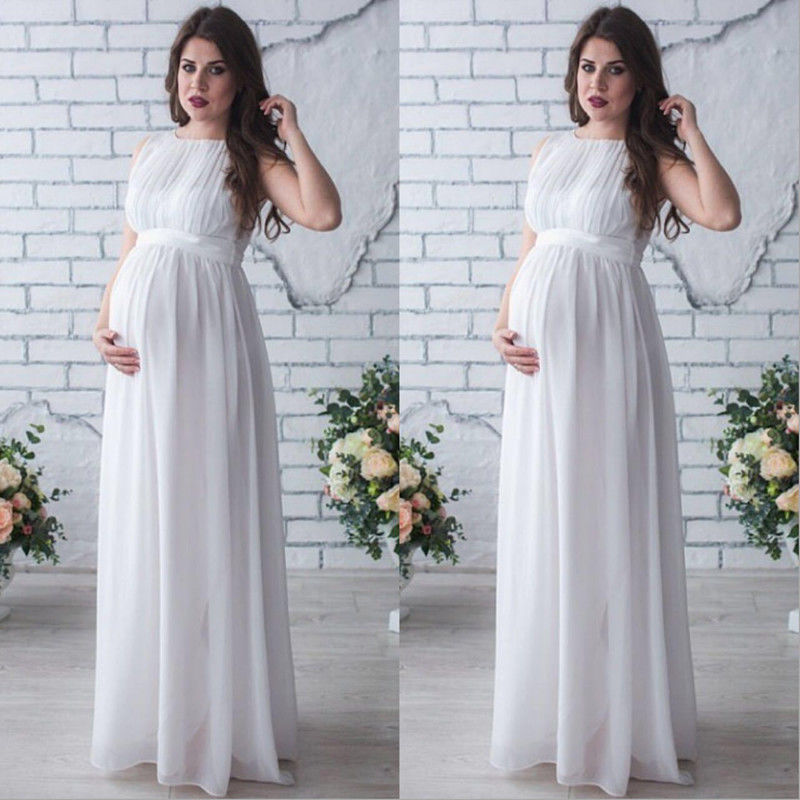 Women's Maternity Dress Pregnant Drape Photography Props Casual Nursing Boho Chic Tie Long Dress for ladies maxi dress