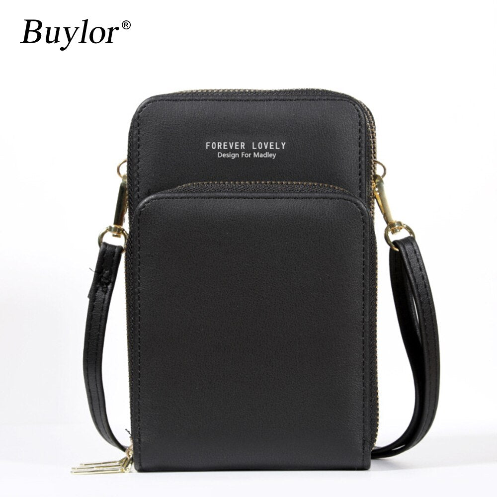 Buylor Crossbody CellPhone Bag Mini Summer Shoulder Bag Card Holder PU Leather Wallet  Small Phone Pouch Women Messenger Bag