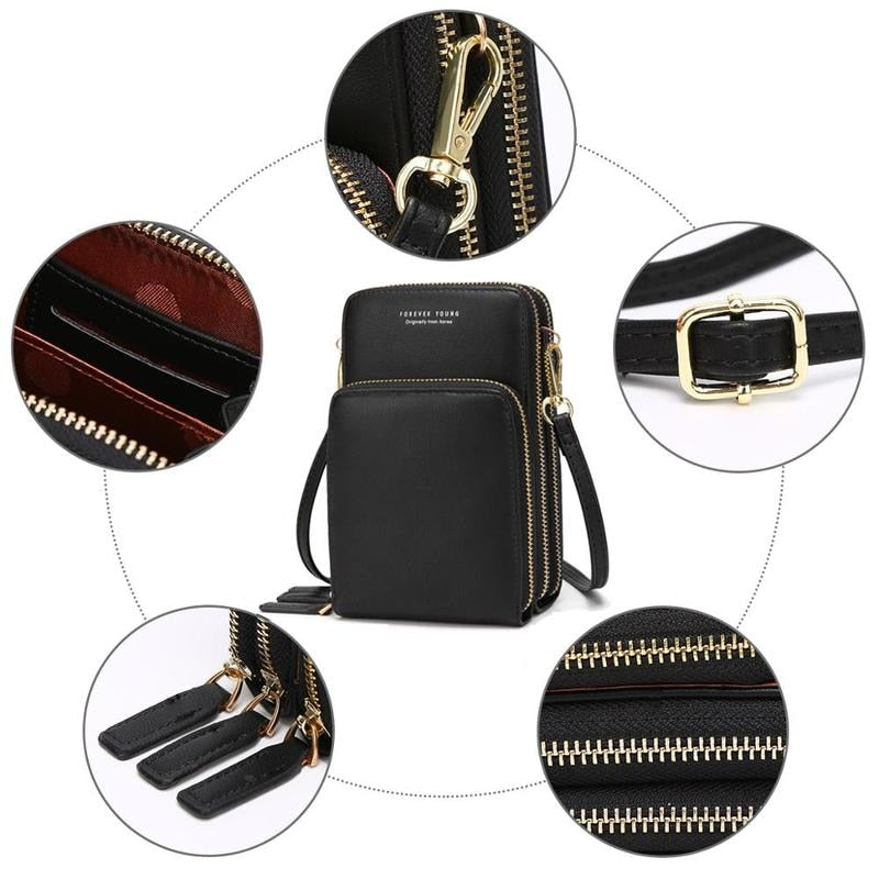 Buylor Crossbody CellPhone Bag Mini Summer Shoulder Bag Card Holder PU Leather Wallet  Small Phone Pouch Women Messenger Bag