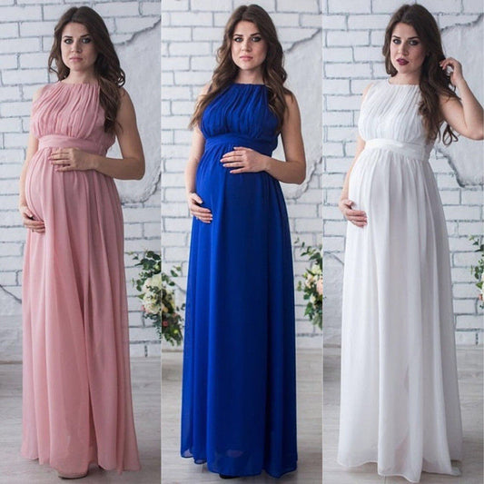 Women's Maternity Dress Pregnant Drape Photography Props Casual Nursing Boho Chic Tie Long Dress for ladies maxi dress