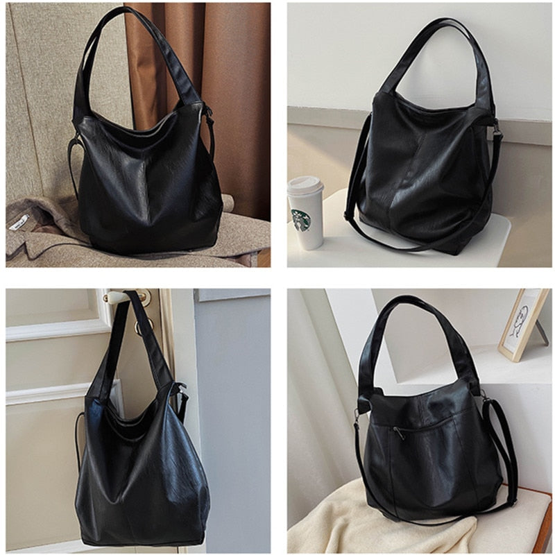 Female Hobo Handbag Large Capacity Ladies Totes Female Hobos Crossbody Bags Quality Leather Women Shoulder Bag Bolsa Feminina